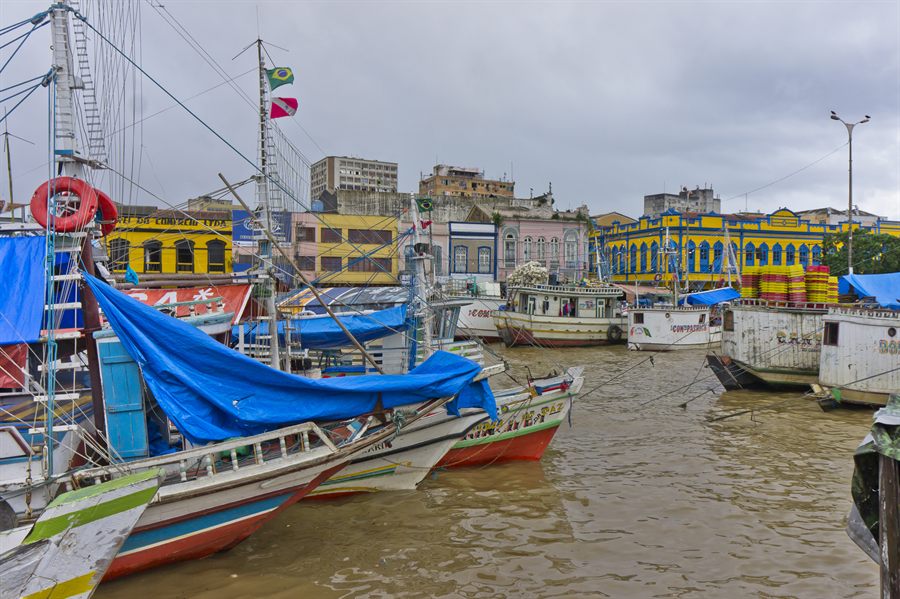 Riverboats at a port
