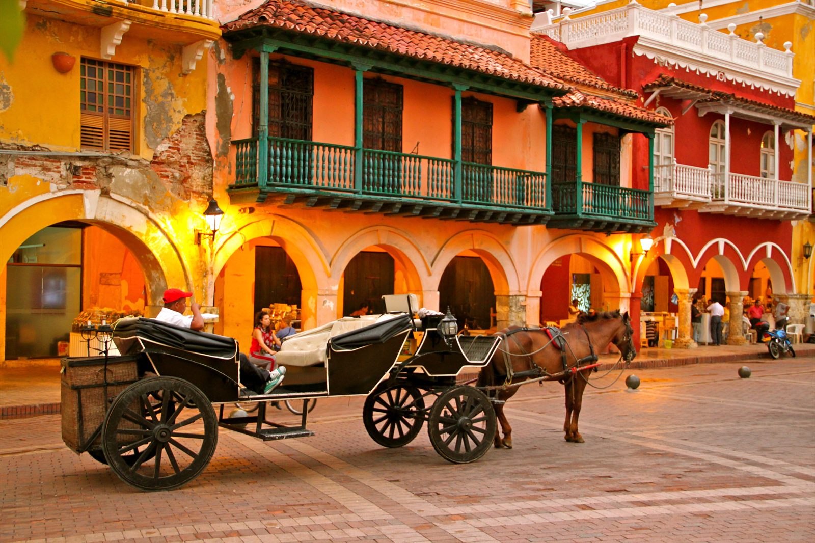 Colonial street in Colombia